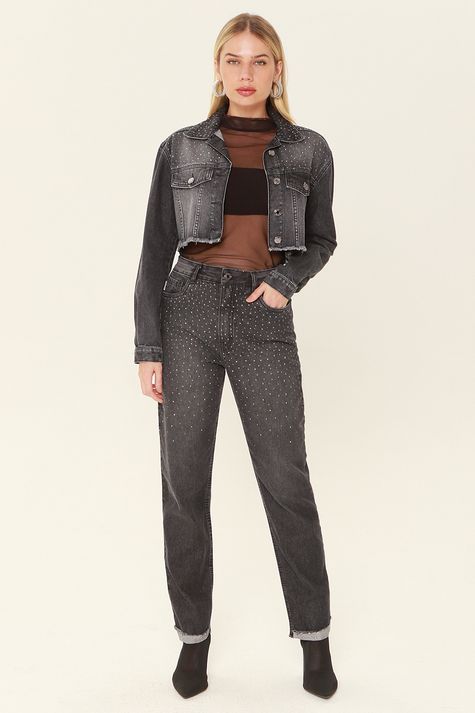 Mom 30 Black Denim Fashion