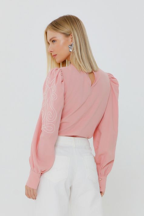 Blusa De Linho Richelieu