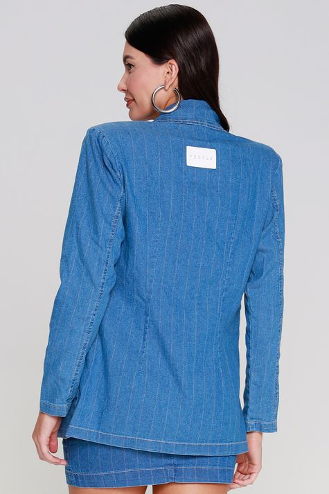 Blazer Jeans Risca De Giz