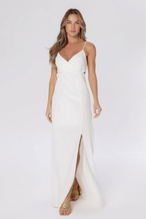 Vestido-Longo-Linho-Bordado